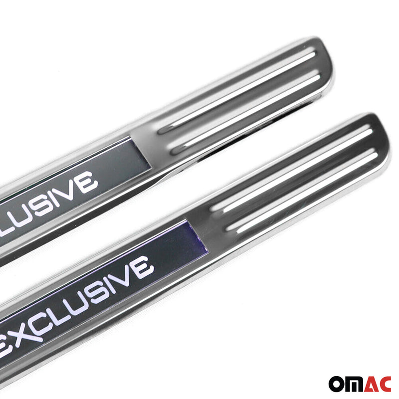 Soglie porte Exclusive per Renault Zoe 2012-2022 in acciaio inox 4x