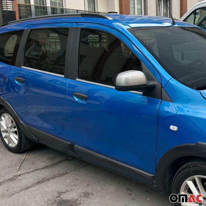 Listelli decorativi per finestrini per Dacia Lodgy 2012-2024 in acciaio inox cromato, 4 pezzi 