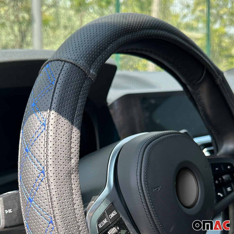 Coprivolante coprivolante coprivolante nero cuciture blu Ø 38-40 cm