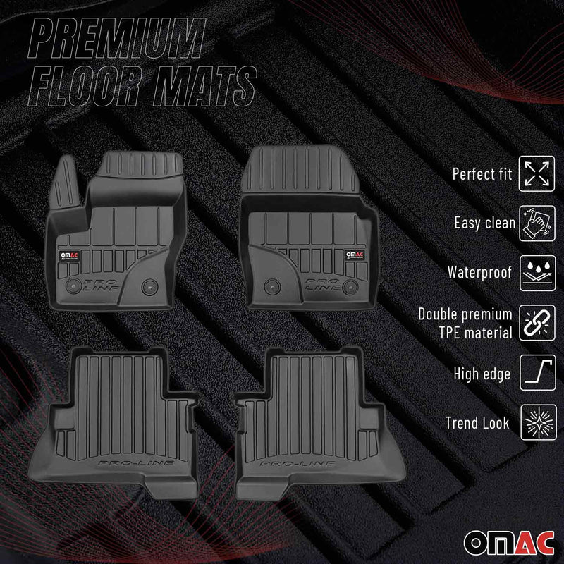 Tappetini Ford Kuga 2013-2024 in TPE nero, 4 pezzi