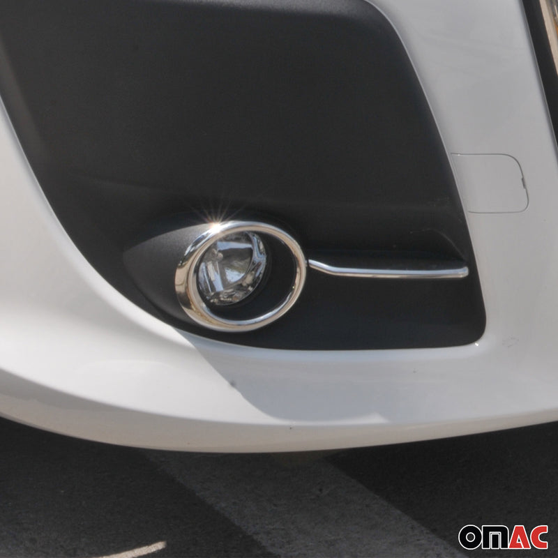 Cornice fendinebbia per Fiat Doblò in acciaio inox argento 5 pezzi 