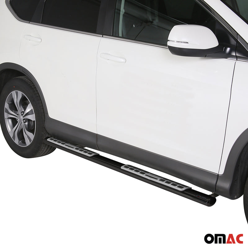 Minigonne laterali in acciaio inox per Honda CR-V 2012-2015 Nero