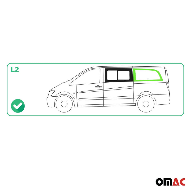 Vetro di sicurezza per finestrino laterale per Mercedes Vito W639 2003-2014 anteriore sinistro L2