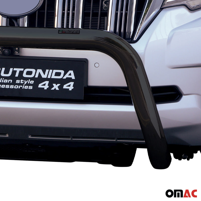Barra di protezione anteriore per Toyota Land Cruiser Prado J150 2018-2025 ø76 Nero 