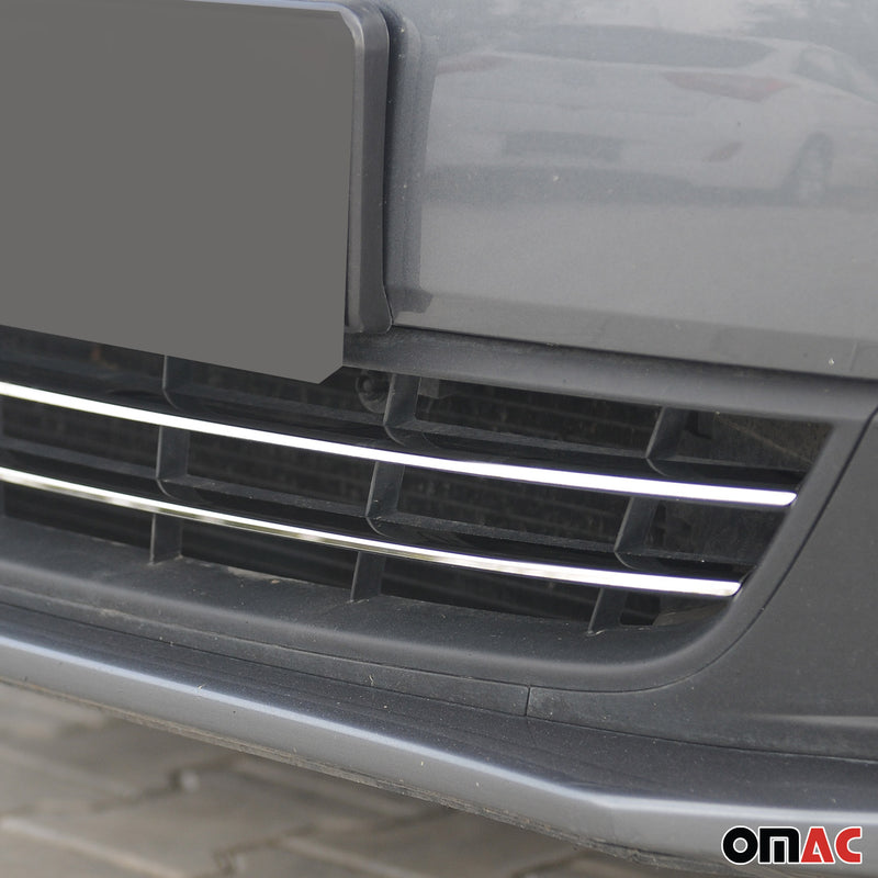 Kühlergrill Leisten Grillleisten für VW Jetta 2010-2014 Edelstahl Silber 2tlg