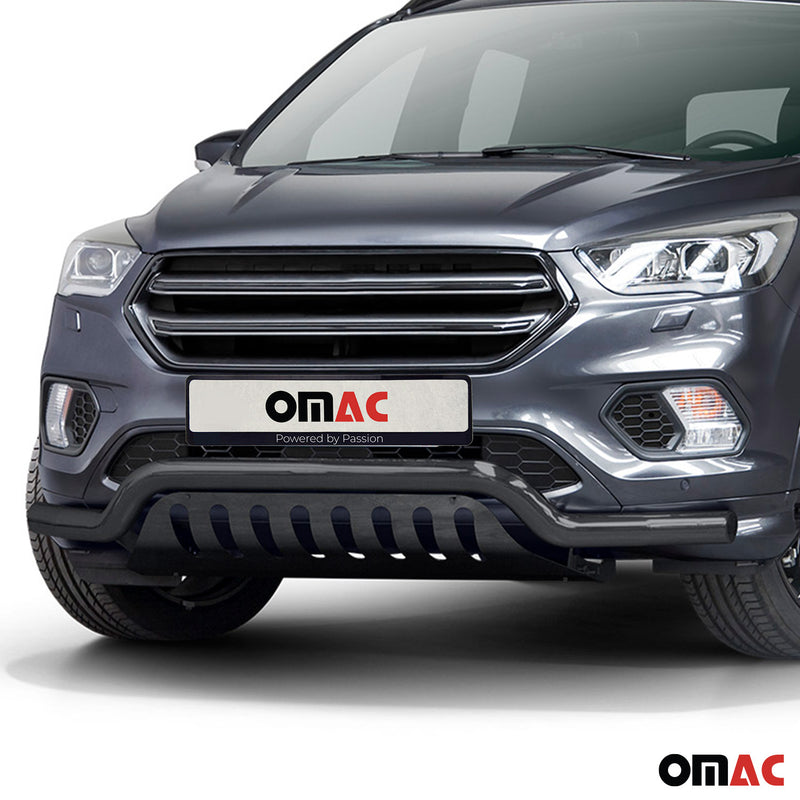Barra di protezione anteriore per Ford Kuga 2017-2025 in acciaio inox con ABE nero 