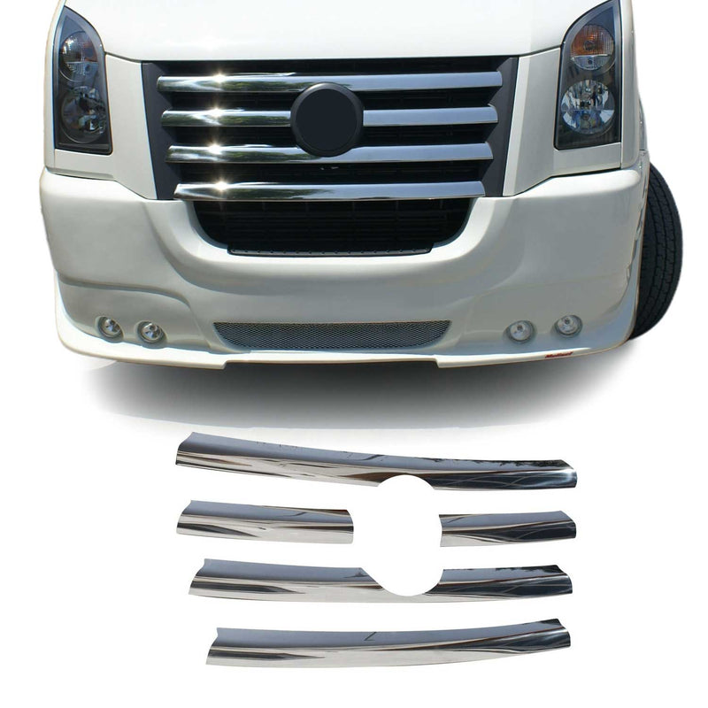 Kühlergrill Leisten Grillleisten für VW Crafter 2006-2012 Edelstahl Silber 5tlg
