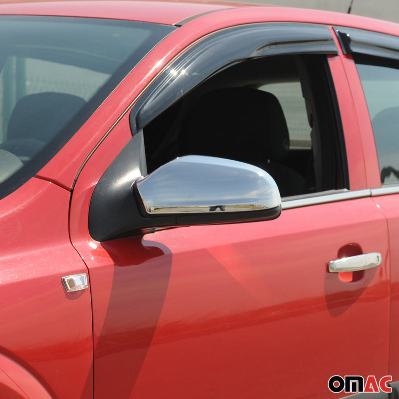 Calotte specchietti retrovisori per Opel Astra H 2004-2009 cromate ABS argento 2 pezzi