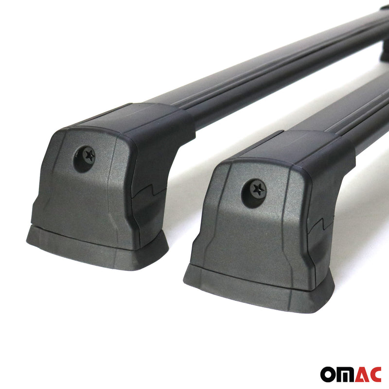 Portapacchi da tetto per VW T5 T6 2003-2024 portapacchi base in alluminio nero 2x