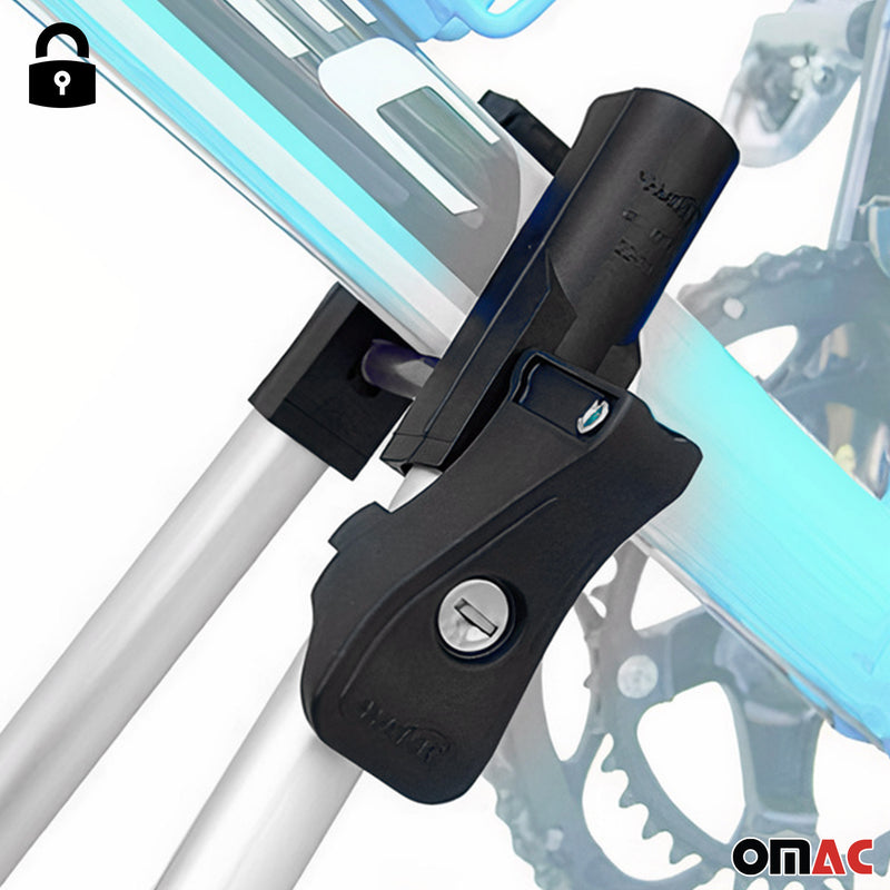 Portabici da tetto portabici fino a 17 kg in alluminio argento