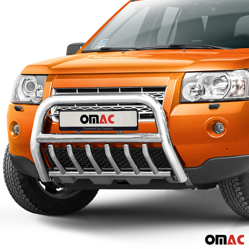 Protezione anteriore per Land Rover Freelander 2007-2014 ABE acciaio argento 