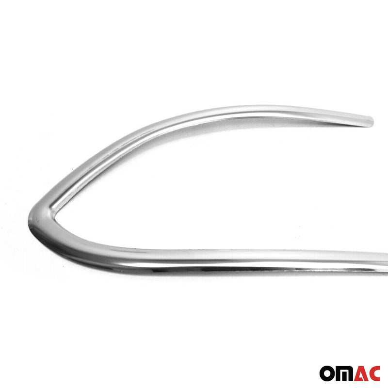 Cornice fendinebbia per Fiat 500X 2014-2024 in acciaio inox argento 2 pezzi