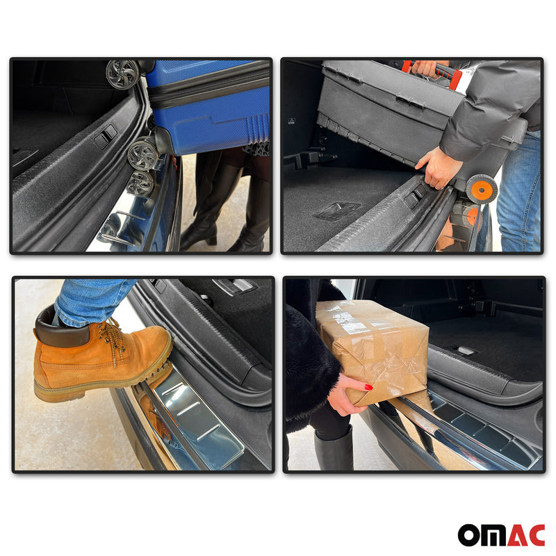 Protezione paraurti per soglia di carico per Mercedes GLC X253 2015-25 in acciaio inox cromato