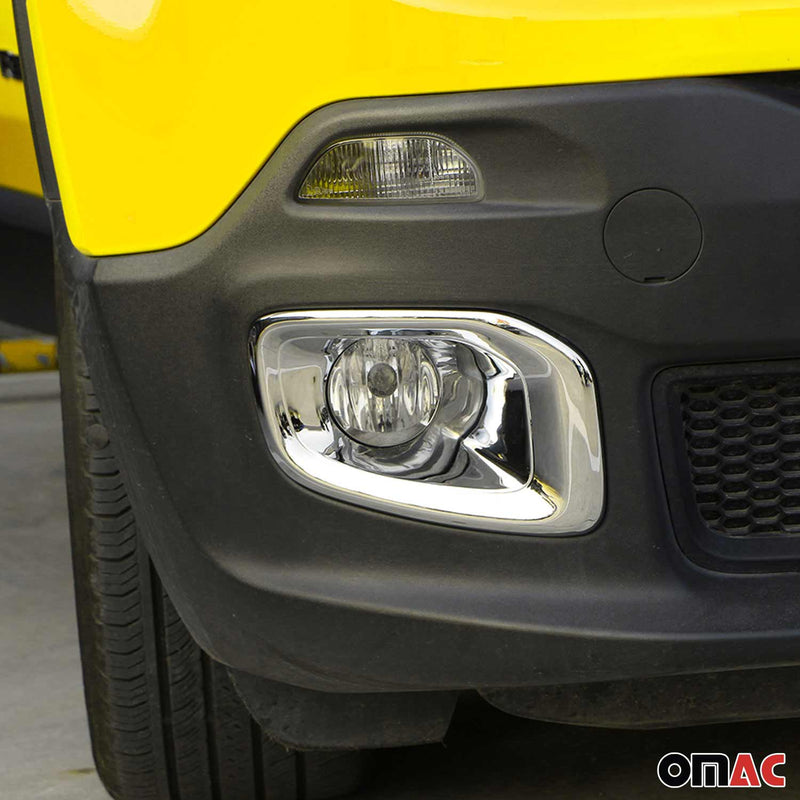 Cornice per fendinebbia per Jeep Renegade 2014-2024 ABS cromato 2x