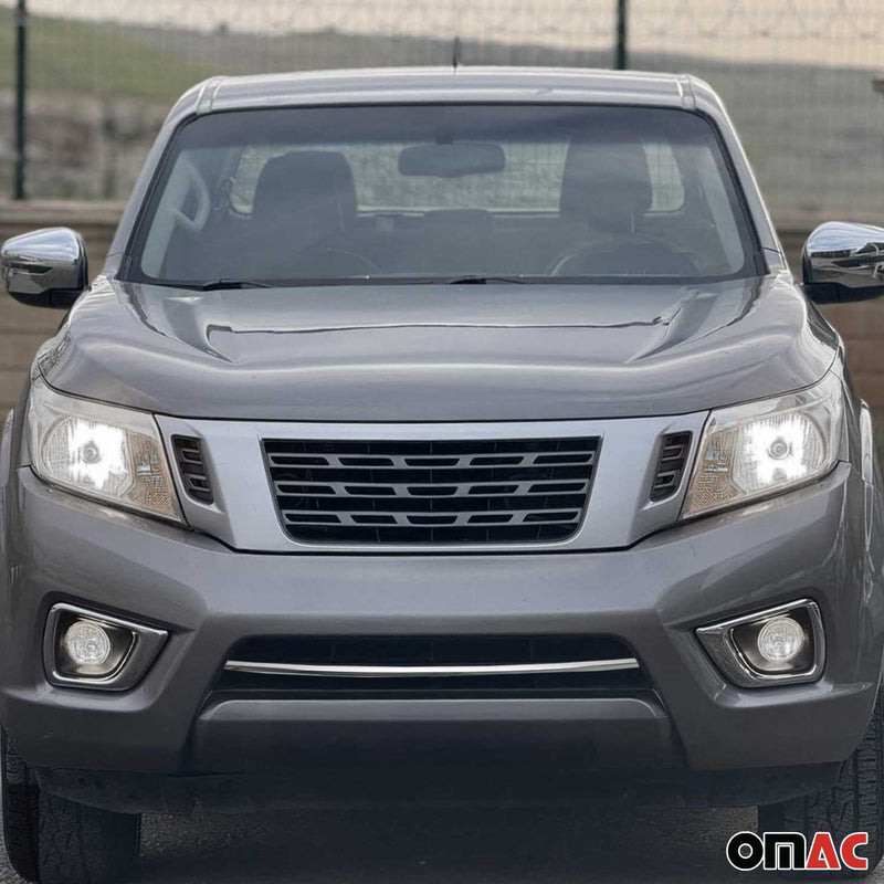 Strisce griglia per Nissan Navara 2016-2020 in acciaio inox argento 