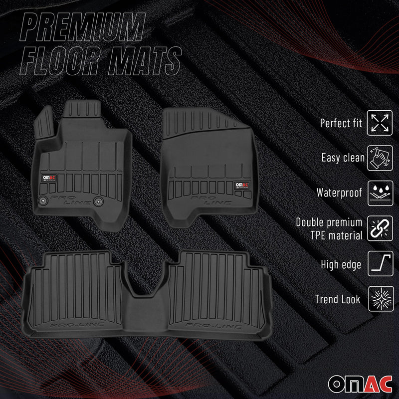 Tappetini Citroen C3 Picasso 2009-2016 TPE Nero 3 pezzi