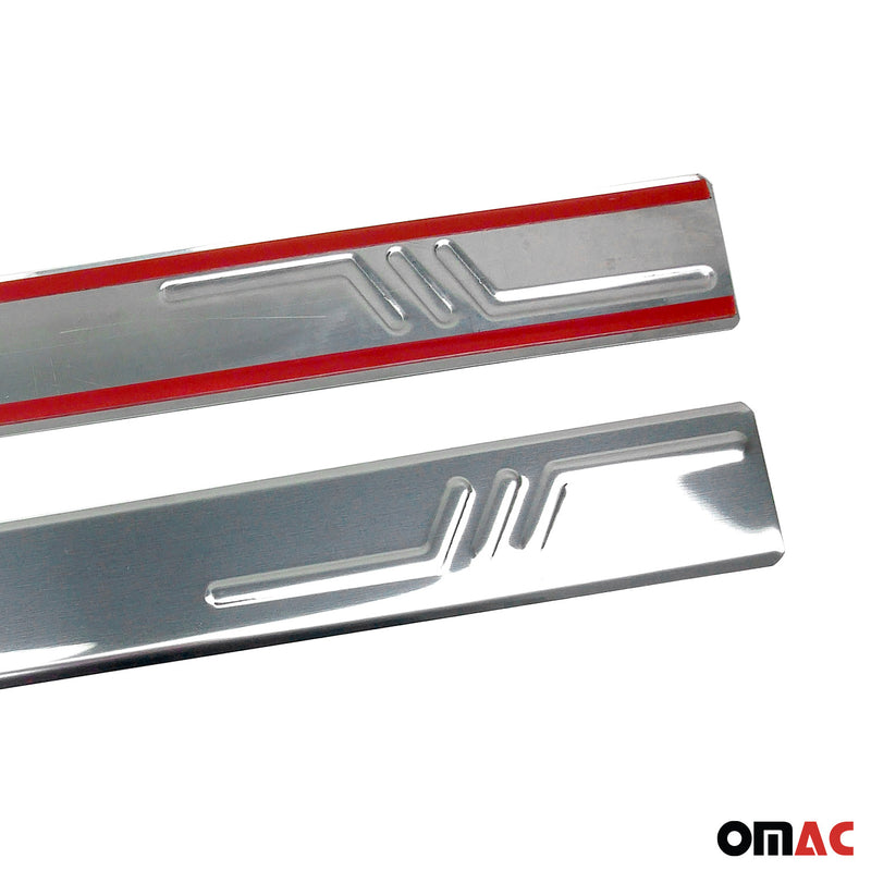 Soglie porte per Opel Astra H 2004-2010 in acciaio inox argento 2 pezzi