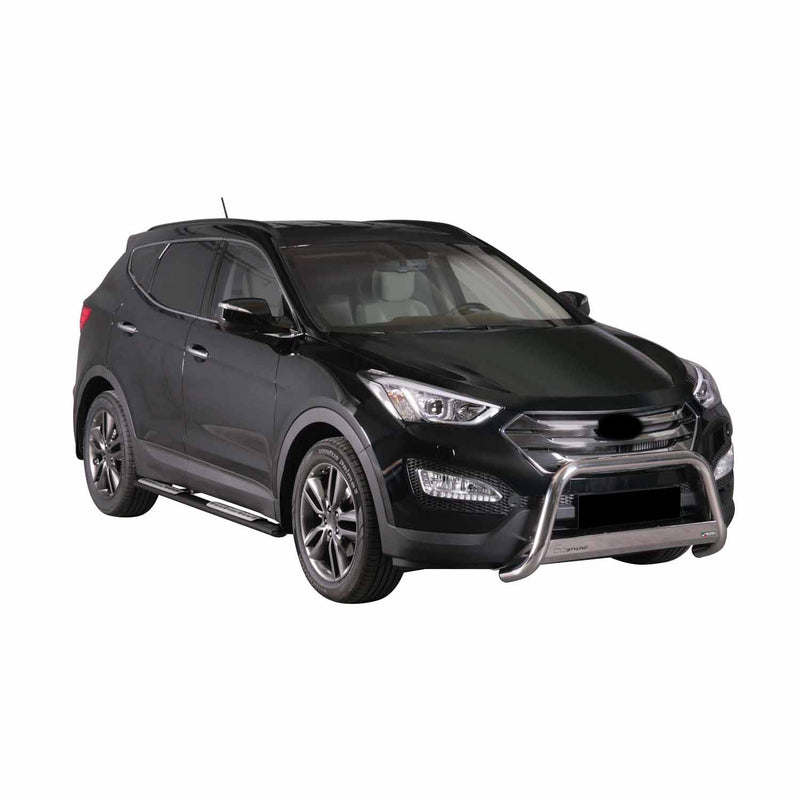 Edelstahl Seitenschweller Schwellerrohre für Hyundai Santa Fe 2012-2015 Schwarz
