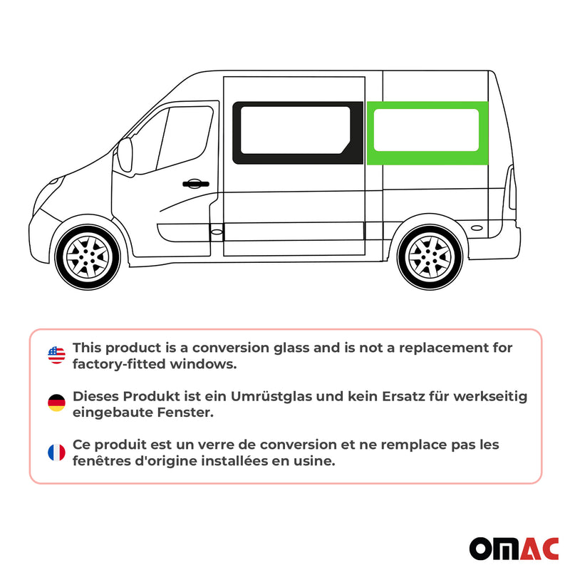 Seitenfenster Schiebefenster für Opel Movano 2010–2021 Hinten Links L2