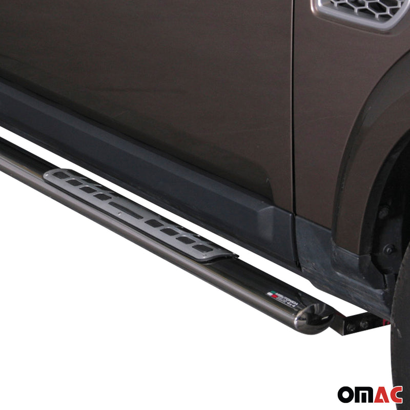 Minigonne laterali in acciaio per Land Rover Discovery 4 2009-2016 Grigio
