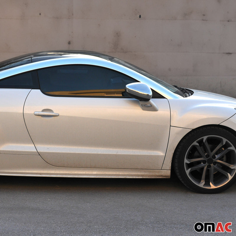Calotte specchietti retrovisori per Peugeot RCZ 2010-2015 cromate 2 pezzi in acciaio inox