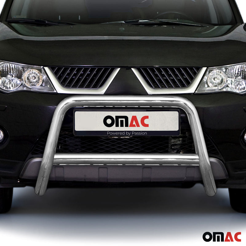 Protezione anteriore per Subaru Outlander 2007-2010 ABE acciaio argento 