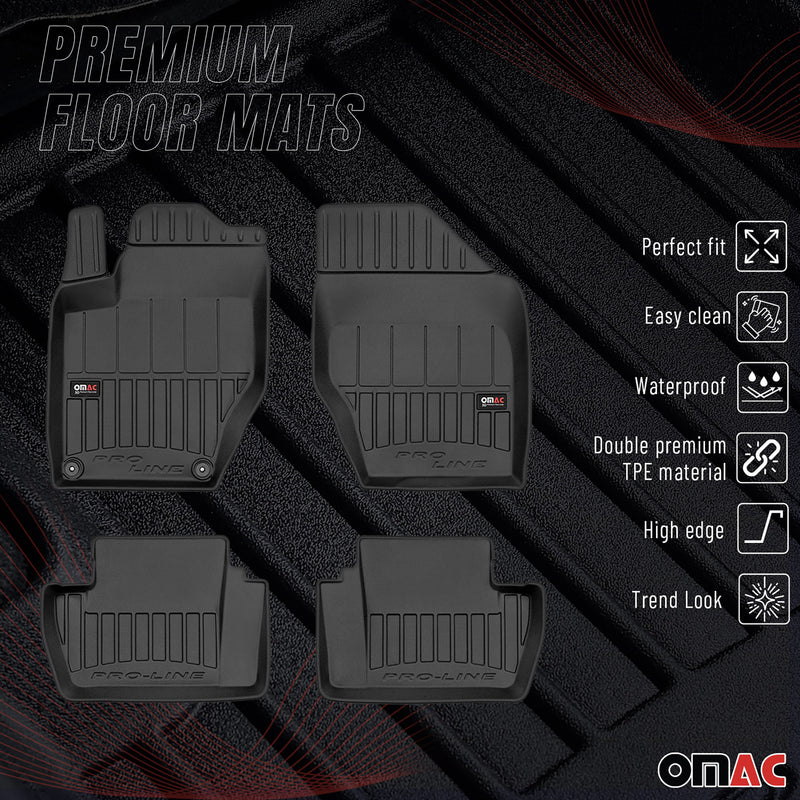 Tappetini Citroen DS4 2011-2015 TPE Nero 4 pezzi
