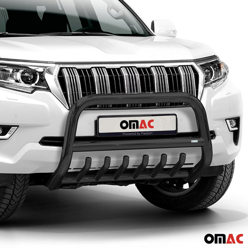 Edelstahl Frontschutzbügel für Toyota Land Cruiser 150 2017-2022 mit ABE Schwarz