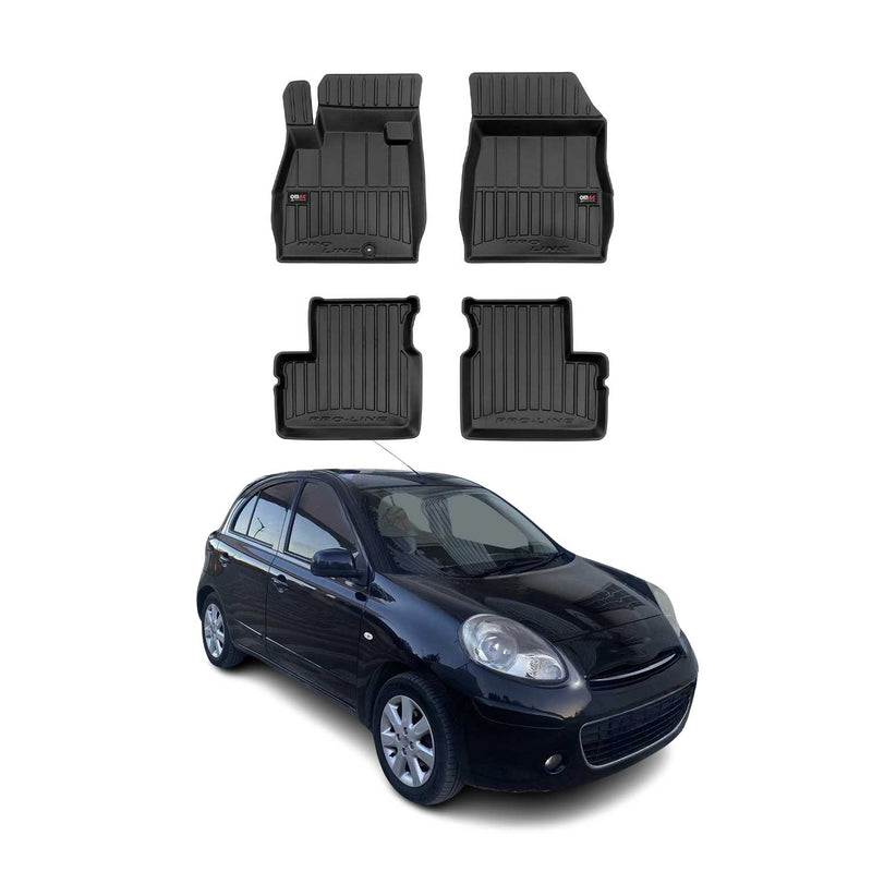 Tappetini Nissan Micra K13 2010-2016 in TPE nero, 4 pezzi