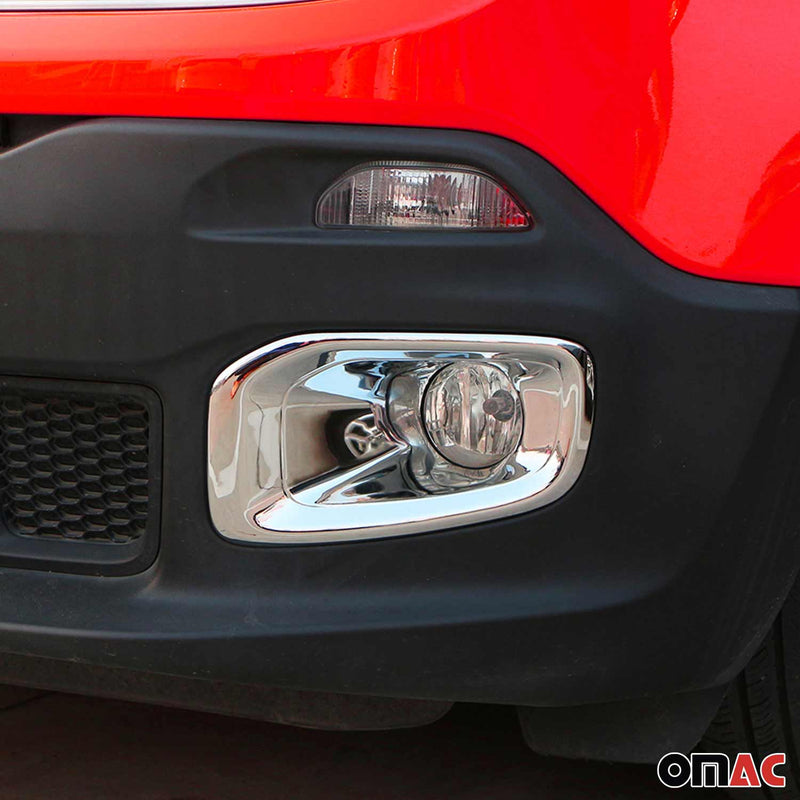 Cornice per fendinebbia per Jeep Renegade 2014-2024 ABS cromato 2x