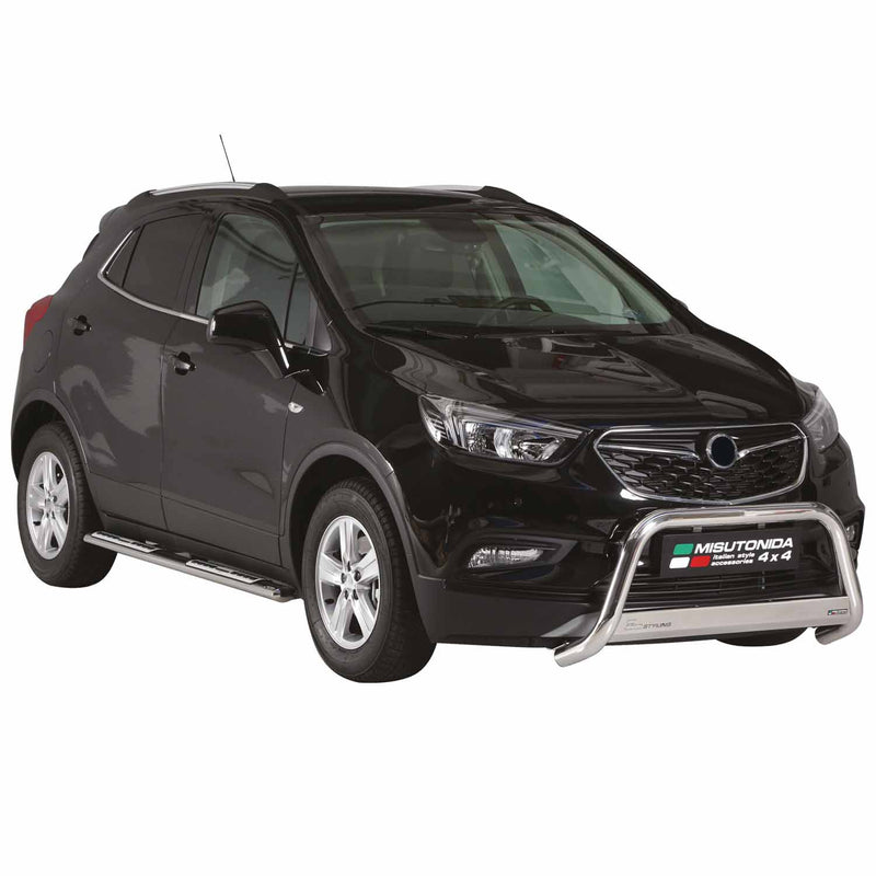 Minigonne laterali in acciaio inox per Opel Mokka 2012-2016 Argento