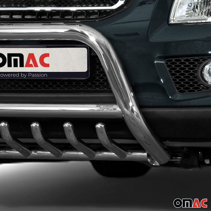 Protezione anteriore per Kia Sportage 2008-2010 con ABE acciaio argento 