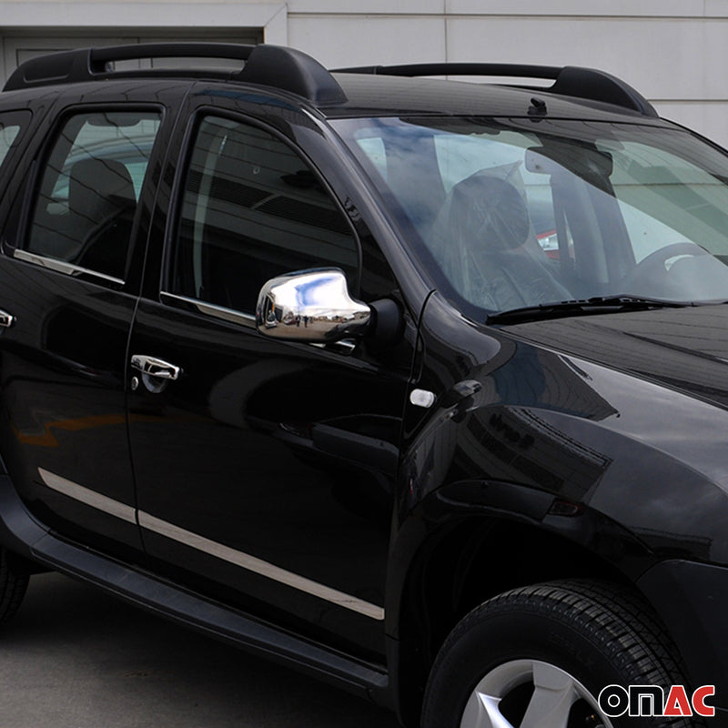 Calotte specchietti retrovisori per Dacia Sandero 2008-2020 in acciaio inox argento 2 pezzi 