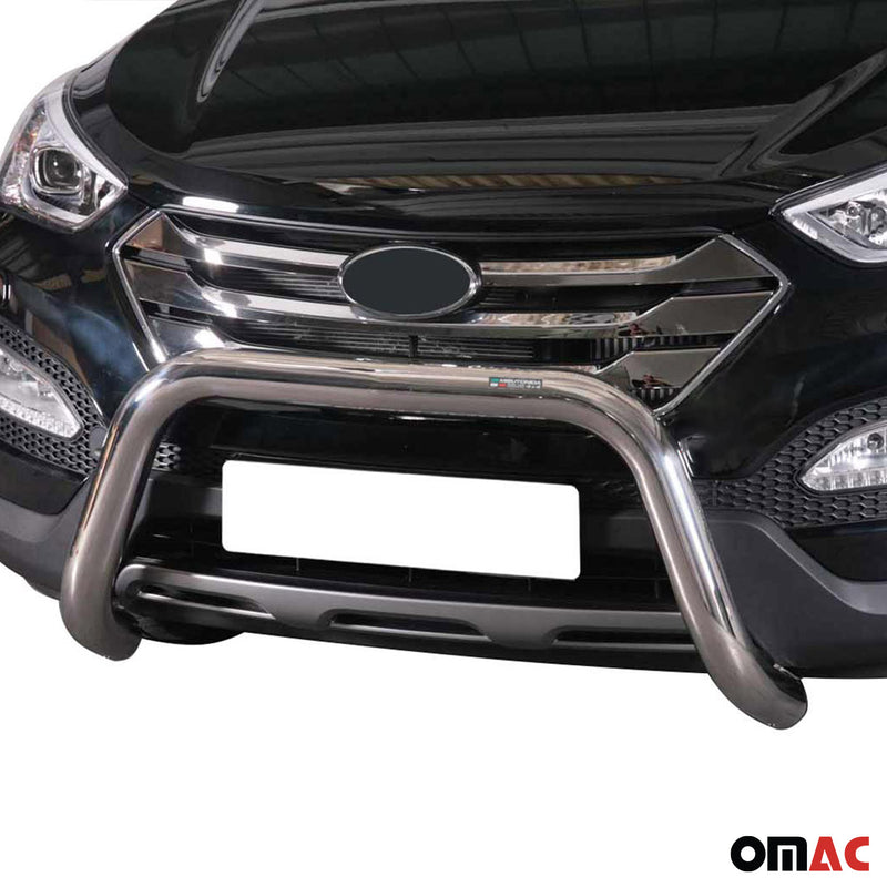 Protezione anteriore per Hyundai Santa Fe 2012-2015 ø76mm acciaio argento