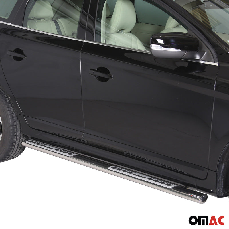 Edelstahl Seitenschweller Schwellerrohre für Volvo XC60 2014-2017 Silber