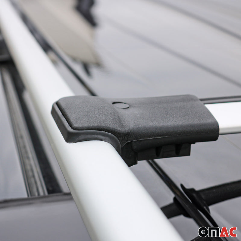 Portapacchi da tetto per Opel Combo C 2001-2011, railing, alluminio, argento, 2x