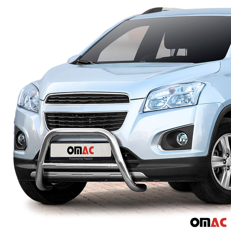 Protezione anteriore per Chevrolet Trax 2013-2021 con ABE acciaio argento 