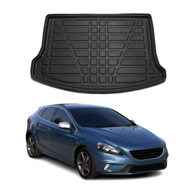 Vasca per bagagliaio per Volvo V40 2012-2019 Gomma TPE Nero