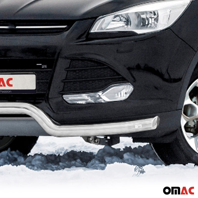 Barra di protezione anteriore per Ford Kuga 2012-2017 con ABE in acciaio argento 