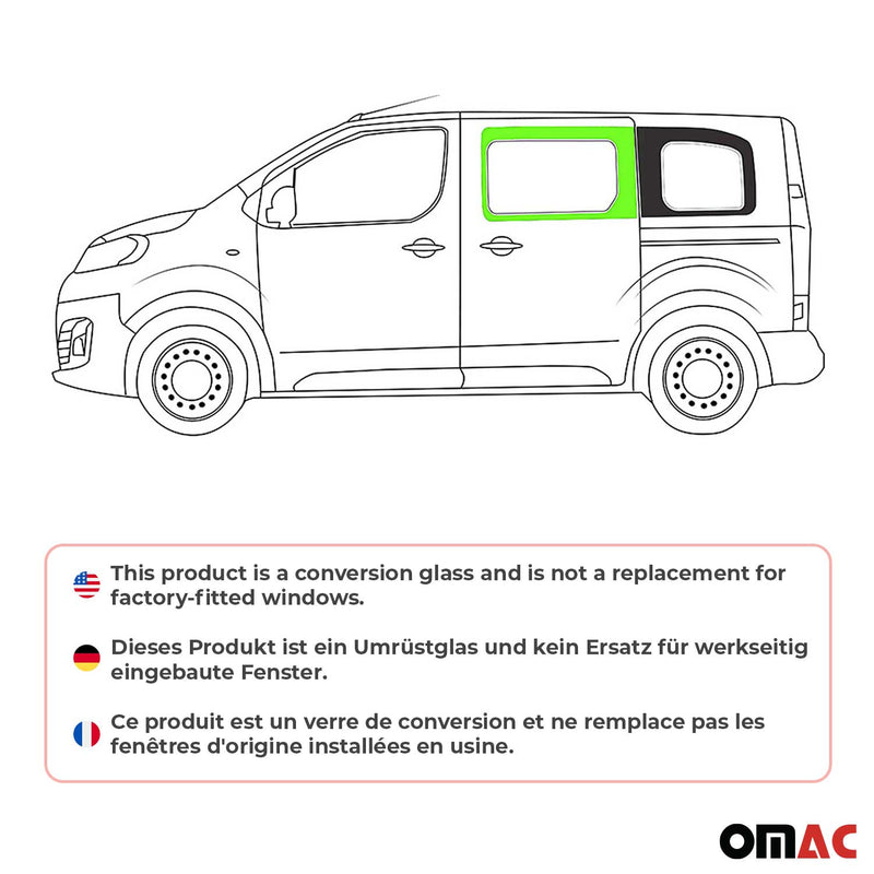 Vetro di sicurezza per finestrino laterale per Toyota Proace 2017-2024 automatico sinistro L1 nero