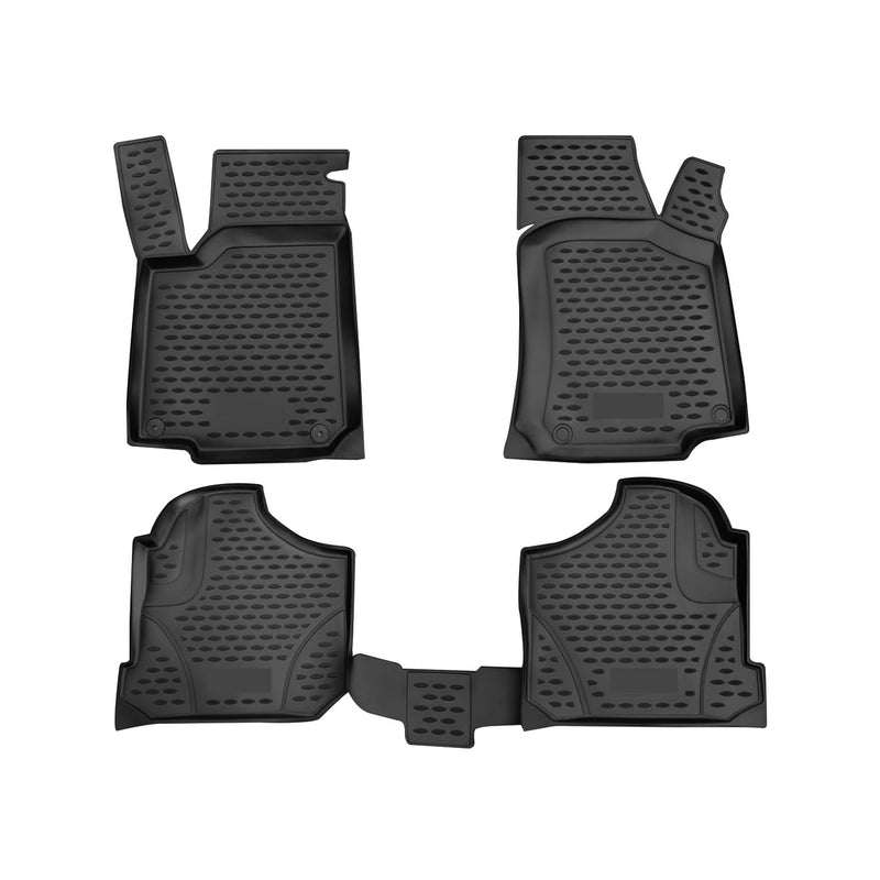 Tappetini Skoda Octavia 1996-2004 in TPE nero, 4 pezzi 