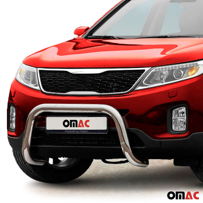 Barra di protezione anteriore per Kia Sorento 2012-2015 con ABE in acciaio argento 
