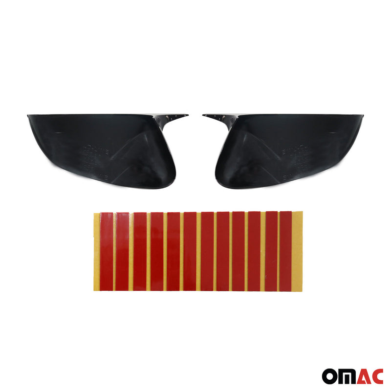 Calotte specchietti retrovisori per Kia Rio 2011-2017 ABS nero lucido 2 pezzi