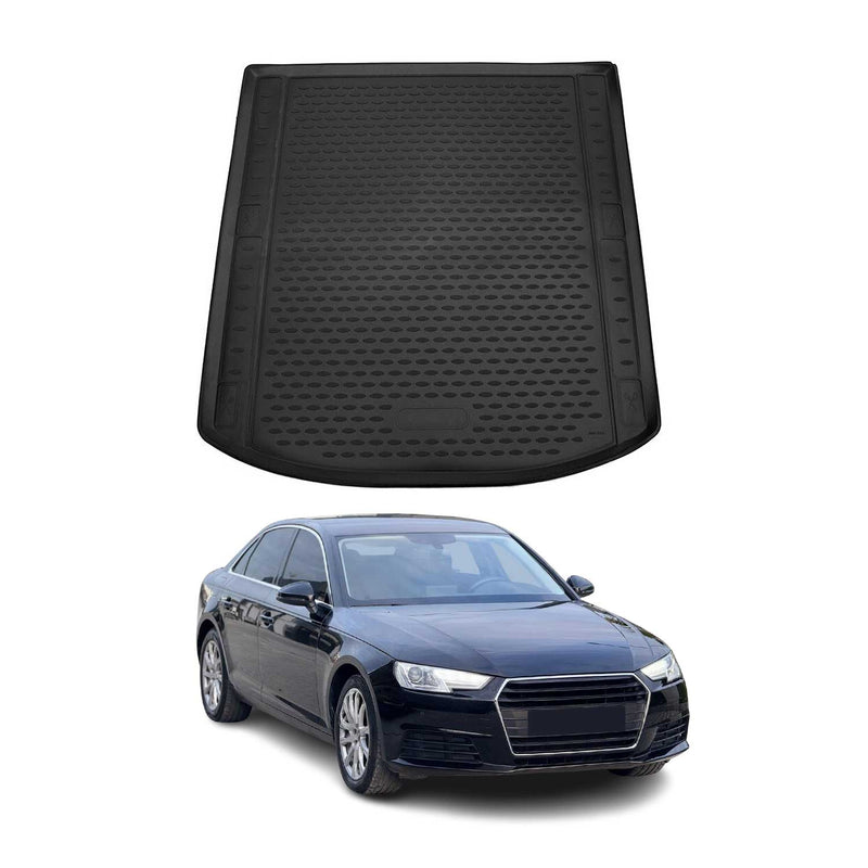 Kofferraummatte Kofferraumwanne für Audi A4 S4 B9 Limo 2015-2025 Gummi TPE