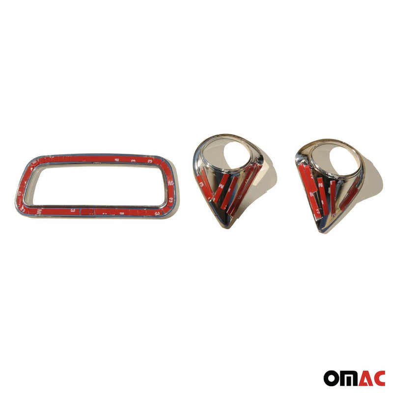 Cornice per riflettore posteriore per Mitsubishi ASX cromata ABS argento 3 pezzi