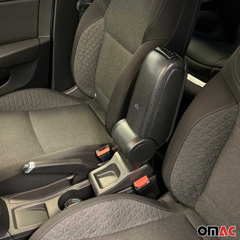 Bracciolo centrale per Renault Clio 2019-2025 in similpelle ABS nero 