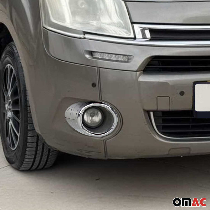 Cornice fendinebbia per Peugeot Partner 2008-2018 ABS cromato 2x 