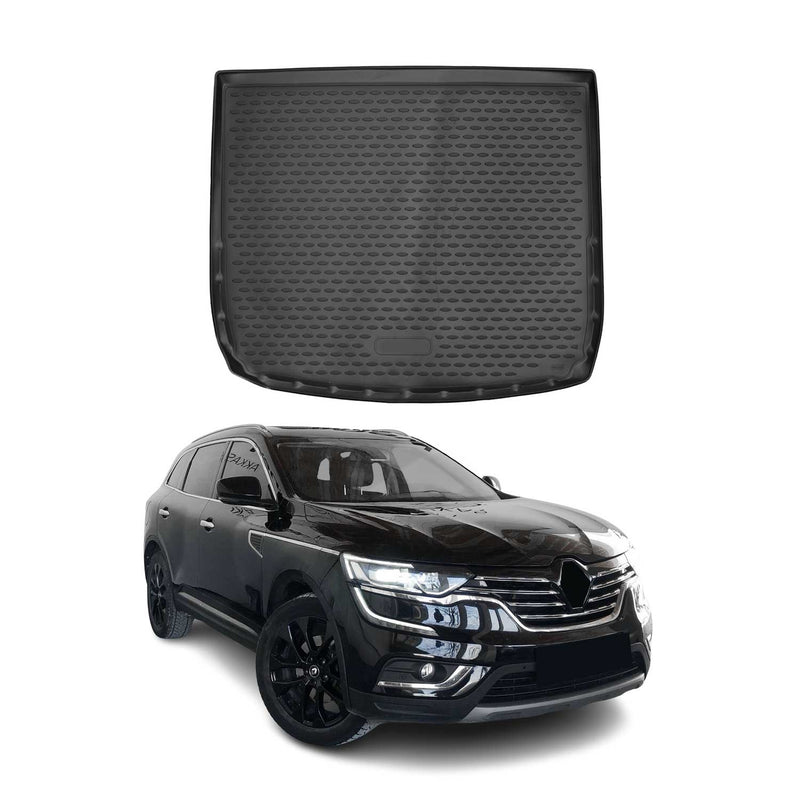 Tappetino per bagagliaio per Renault Koleos 2016-2021 in gomma TPE Nero