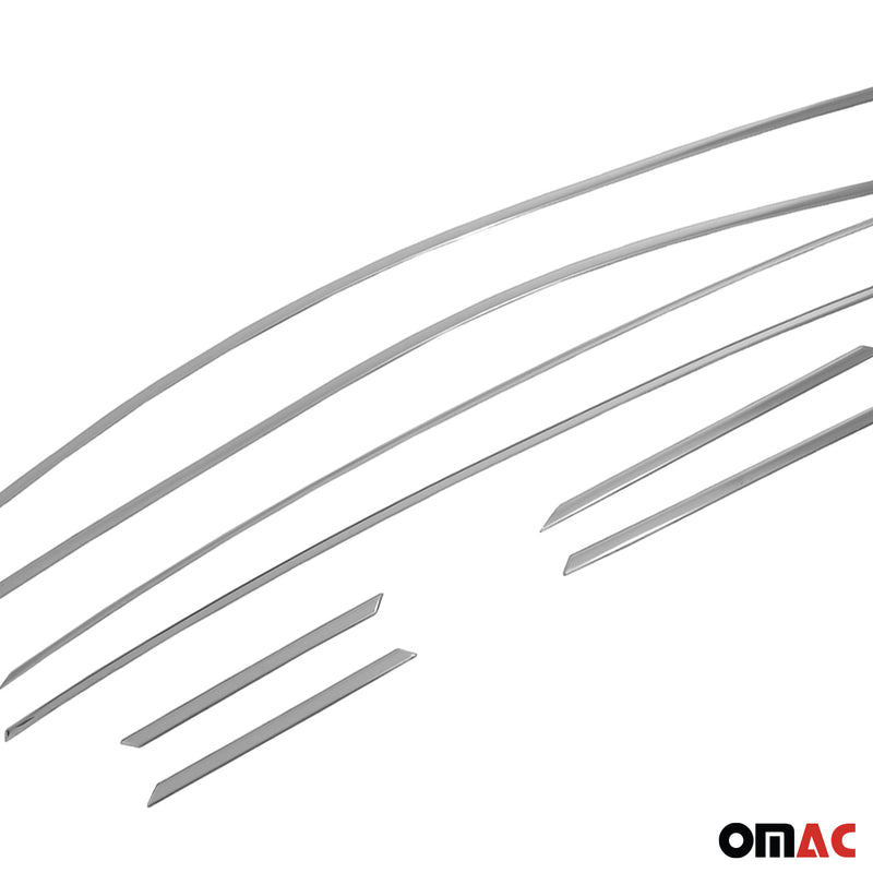 Listelli decorativi per finestrini Opel Astra K 2015-2019 in acciaio inox cromato, 8 pezzi 