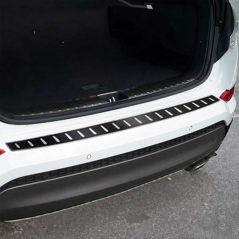 Paraurti di protezione della soglia di carico per Hyundai Tucson 2015-2018, pellicole in fibra di carbonio cromate